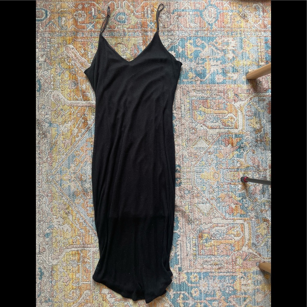 Black cotton sexy dress